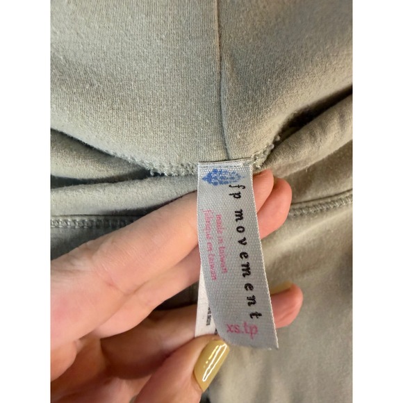 FP Movement Ballet Tie Leggings Sage Green Crossover Waist XS OB681270 - Picture 7 of 10